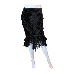 Dark in Love Gothic Velvet Maxi Skirt – NWT Small